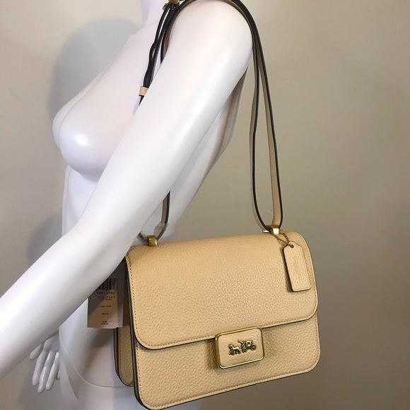 Authentic Coach ALIE Ivory Genuine Grain Leather Shoulder Crossbody Handbag - Picture 10 of 10